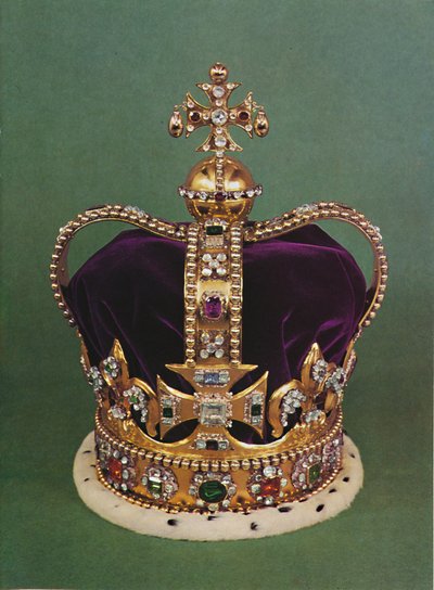St. Edwards Crown, som suverænen er kronet med, 1953 af Unbekannt