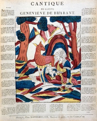 St Genevieve af Brabant i skoven, 1800-tallet af Unbekannt