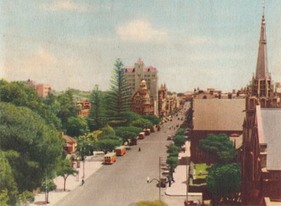 St. Georges Terrace, Looking West, c1947. af Unbekannt