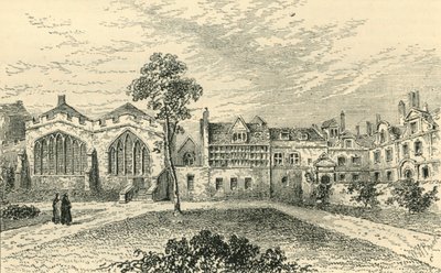 St. Helens Priory og Leathersellers Hall, c1799, c1872. af Unbekannt