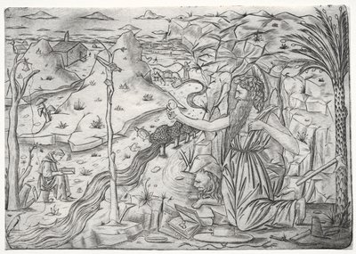 Sankt Hieronymus i bod, ca. 1480-1500. af Unbekannt