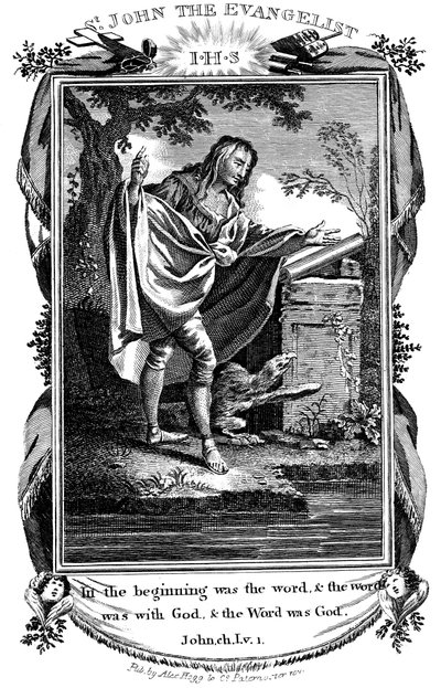 Johannes evangelisten, c1808 af Unbekannt