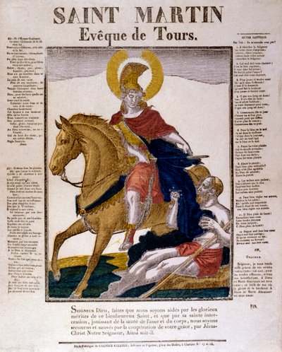 St Martin af Tours, 4. århundrede 19. århundrede af Unbekannt