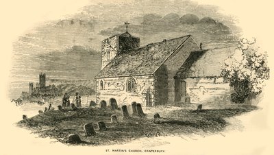 St Martins Church, Canterbury, Kent, c1850. af Unbekannt