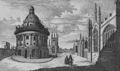 St. Marys Church & Radcliffe Library i Oxford, c1700-tallet af Unbekannt