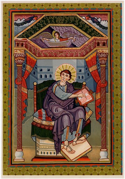 St Matthew, c800 e.Kr af Unbekannt