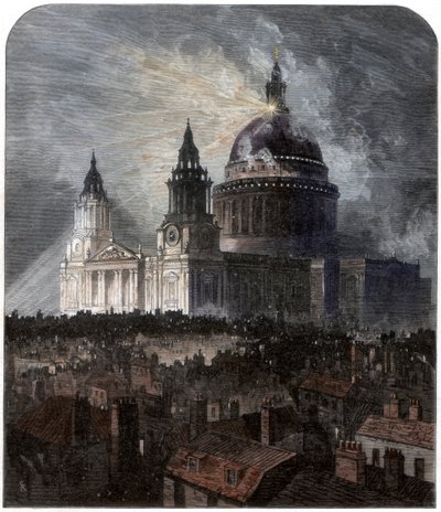 St Pauls Cathedral på Thanksgiving Day, 1872 af Unbekannt