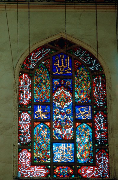 Farvede glasvindue, Suleymaniye-moskeen, 1557 af Unbekannt