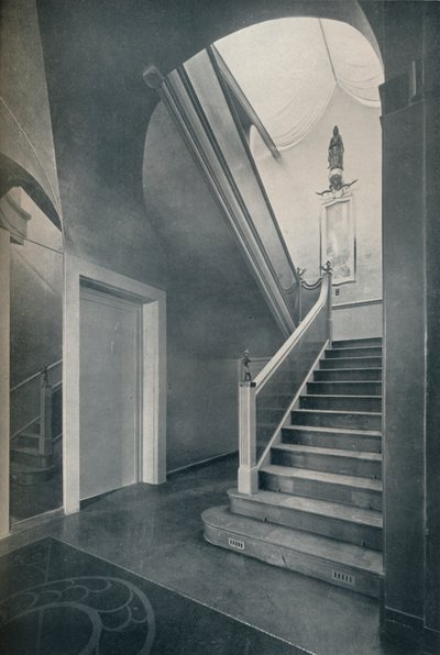 Trappe og hall i Finella af arkitekt Raymond McGrath 1903-1977, 1930 af Unbekannt