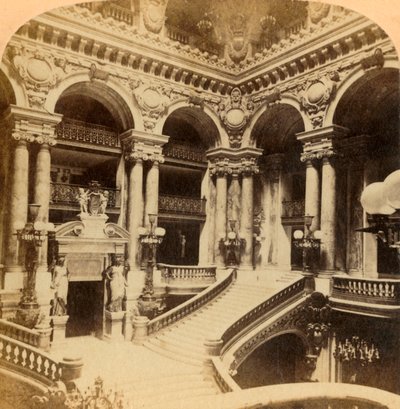 Trappe i Grand Opera House, Paris, Frankrig, c1900. af Unbekannt