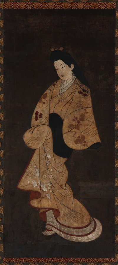 Stående figur af en pige, Edo-periode, 1700-tallet. af Unbekannt