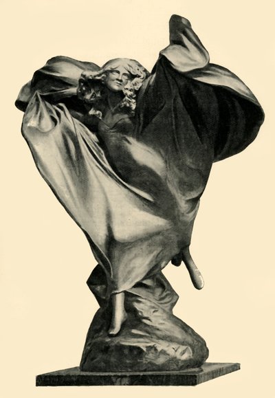Statue af Loie Fuller af Théodore Rivière, c1890