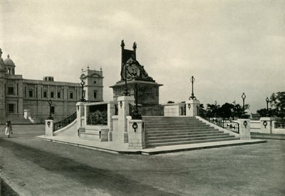 Statue af dronning Victoria foran Victoria Memorial Hall, 1925. af Unbekannt