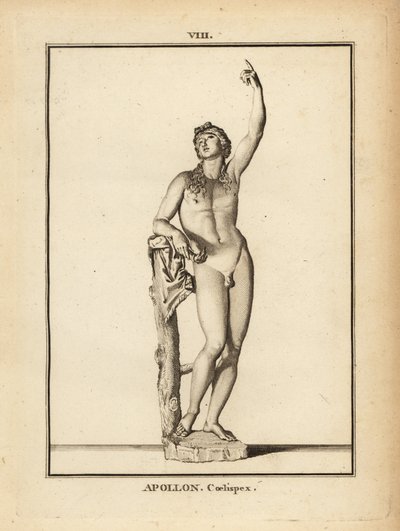 Statue af den romerske gud Apollo Coelispex, ser på himlen af Unbekannt