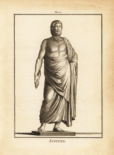 Statue af den romerske gud Jupiter af Unbekannt