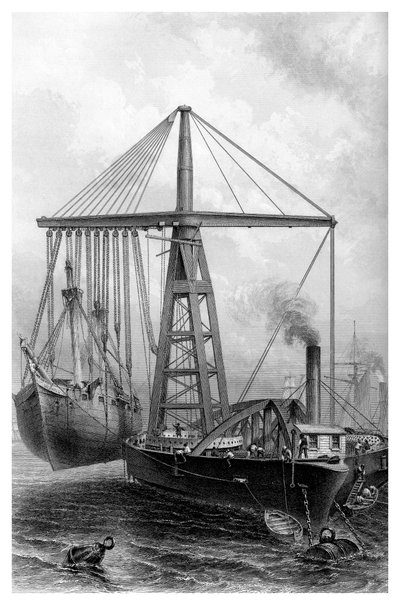 Steam Derrick, 1866 af Unbekannt