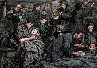 Styr passagerer på en atlanterhavsdamper på vej til Amerika, c1850 af Unbekannt