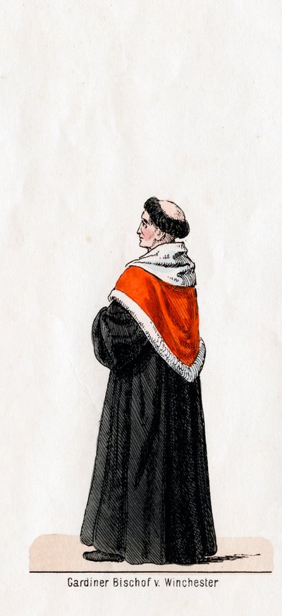Stephen Gardiner, kostumedesign til Shakespeares skuespil, Henry VIII, 1800-tallet af Unbekannt