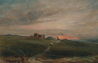 Stonehenge ved solnedgang, 1836. af Unbekannt