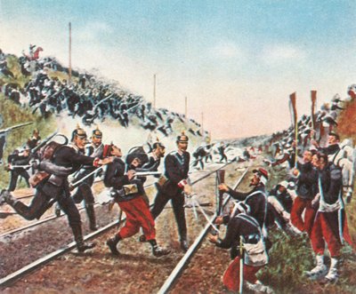 Stormning af jernbanedæmningen ved Nuits af Badeners, 18. december 1870, 1936. af Unbekannt