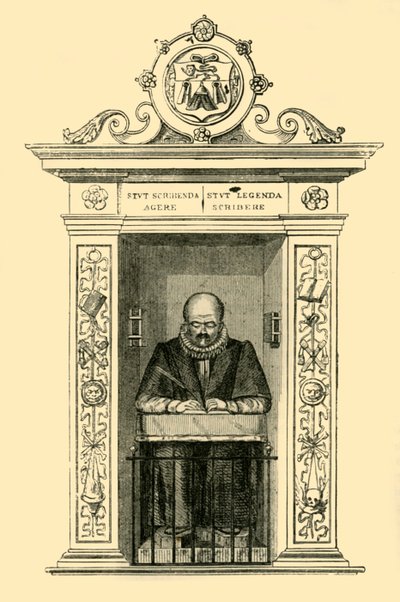 Stows Monument i St. Andrew Undershaft, c1872. af Unbekannt