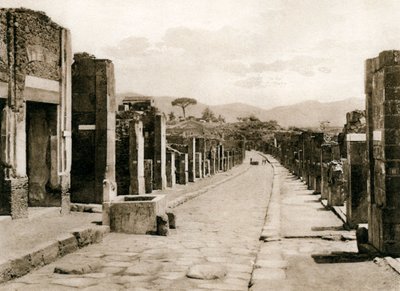 Strada dell Abbondanza, Pompeji, Italien, omkring 1900-tallet af Unbekannt