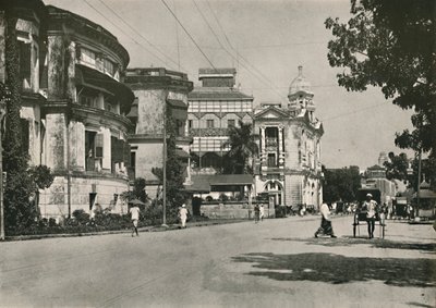 Strand Road, Rangoon. - Postkontor, Imperial Bank of India. Toldhus i afstand, 1900. af Unbekannt