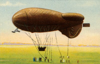 Strømlinet spærreildsballon med kurv, 1918, 1932. af Unbekannt