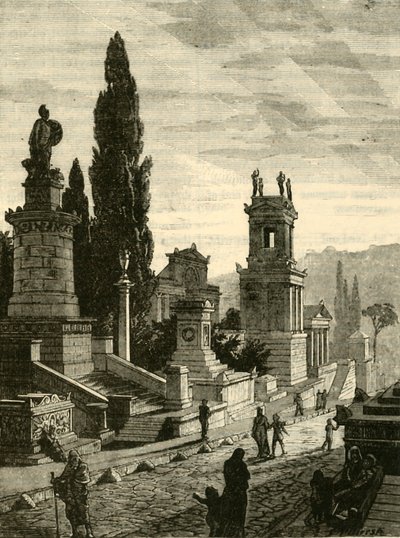 Street of the Tombs i Athen, restaureret, 1890. af Unbekannt
