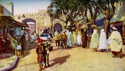 Gadebillede, Kairouan, Tunesien, c1924 af Unbekannt
