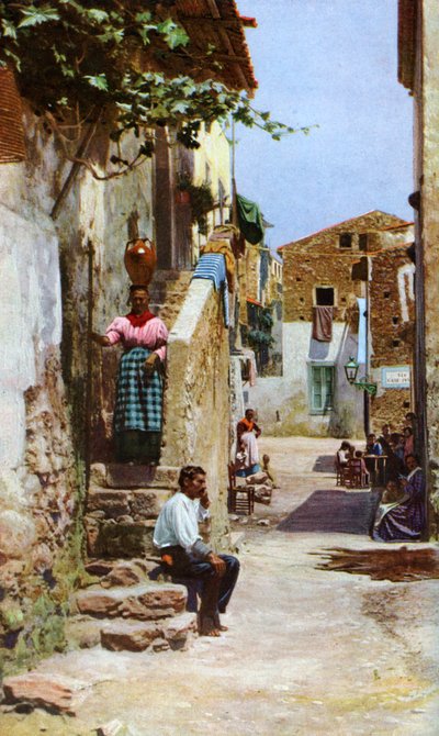 Gadescene, Taormina, Sicilien, Italien, c1923 af Unbekannt