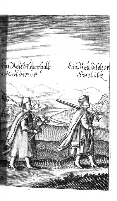 Streltsy fra Georg Adam Schleissing Dem ved Czaaren i Reussland Ivan og Peter Alexewiz, 1693 af Unbekannt