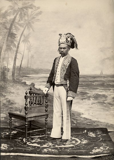 Sultan af Bacan, Bacan Island, Maluku Islands, Indonesien (gelatine sølv print) af Unbekannt