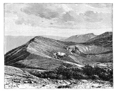 Topmødet af Mount Irazu, Costa Rica, c1890 af Unbekannt