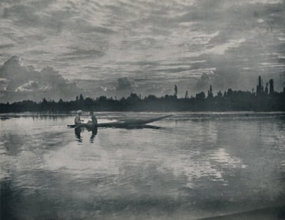 Solnedgang ved Dal-søen, Kashmir, 1936. af Unbekannt