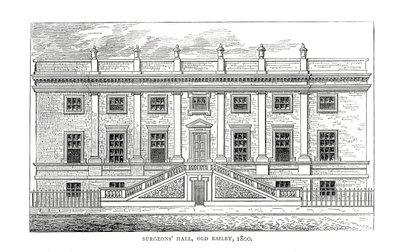 Surgeons Hall, Old Bailey, 1800 af Unbekannt