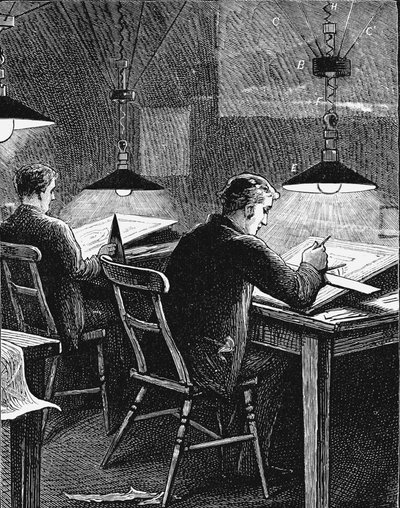 Swan glødelamper, University College, Dundee, Skotland, 1884 af Unbekannt