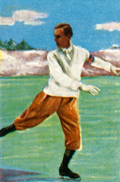 Den svenske kunstskøjteløber Gillis Grafström, 1928. af Unbekannt