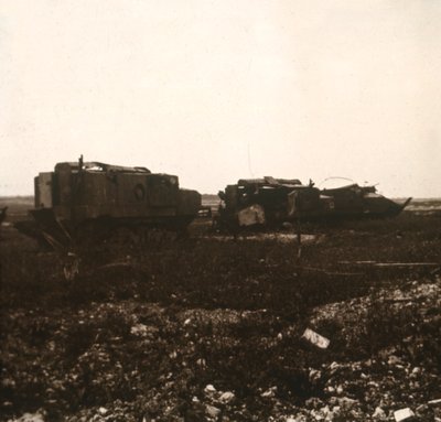Tanks, Juvincourt, Nordfrankrig, c1914-c1918 af Unbekannt