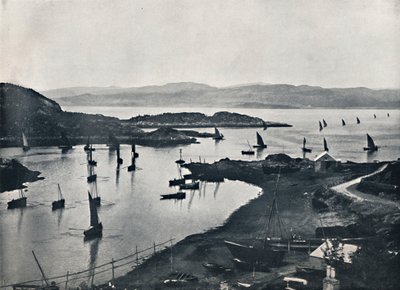 Tarbert - Fiskerbåde på vej ud, 1895 af Unbekannt