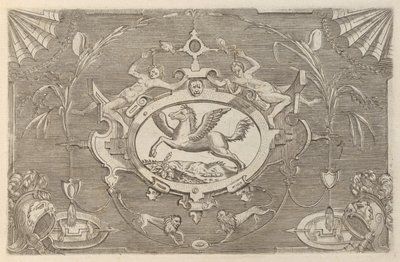 Plaketter og andre ornamenter med forskellige og finurlige opfindelser Kartoucher og andre ornamenter o ..., 1773. af Unbekannt
