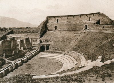 Tragisk teater, Pompeji, Italien, omkring 1900-tallet af Unbekannt