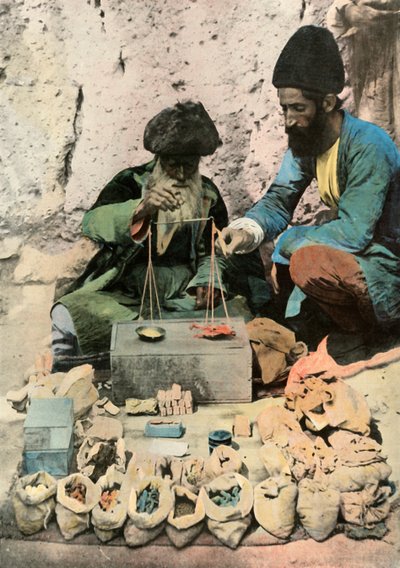 Teheran. Købmand Drugist Sur La Place Royale, Apotheker på Royal Square, 1900. af Unbekannt