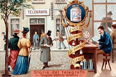 Telegrafkontor, c1900 af Unbekannt