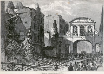 Temple Bar, London, 1877 af Unbekannt