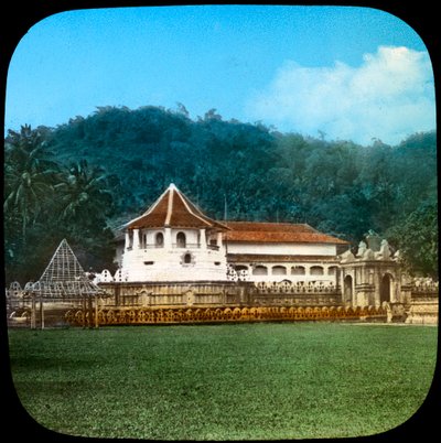 Temple of the Sacred Tooth, Kandy, Ceylon, slutningen af det 19. eller begyndelsen af det 20. århundrede af Unbekannt