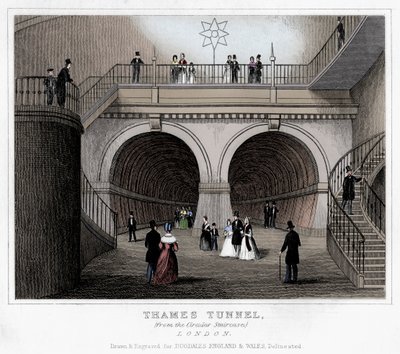 Thames Tunnel, London, 1800-tallet af Unbekannt