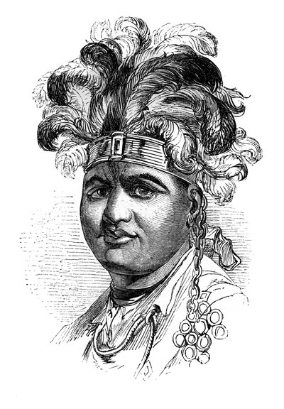 Thayendanegea, en Mohawk-høvding, 1848 af Unbekannt