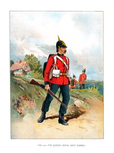 Den 2., The Queens Royal West Surrey, c1890 af Unbekannt
