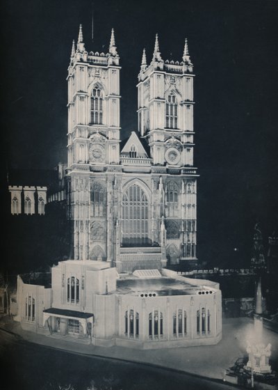Abbey Church of St. Peter, Westminster, viser det midlertidige anneks, 1937 af Unbekannt